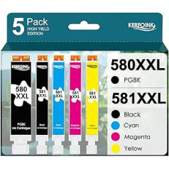 WorkInk PGI-580 CLI-581 XXL kasetnes Canon 580 581 Multipack Canon TR8550 printeru kasetnes, kas paredzētas Canon Pixma TR8550 TS705 TS6350 TS8350 TS8250 TS6150 TS8250 TS6150 TS8250 TS6150 TS9151P 8GB TS9550P