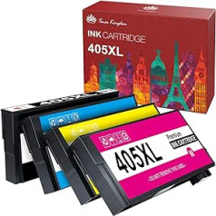 Toner Kingdom 405 XL rašalo kasetė, suderinama su Epson 405XL, skirta Epson Workforce Pro WF-3820DWF WF-3825DWF WF-4820DWF WF-4825DWF WF-4830DTWF WF-4830DTWF WF-7310DTWF WF-7310D7F8D 7840DTWF