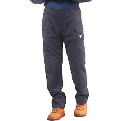 TICOMELA FR Trousers Vīriešu liesmu slāpējošas kravas bikses, vieglas, 100% kokvilna, NFPA2112, 7 unces elastīga jostasvieta, klasiska, 40W x 30L