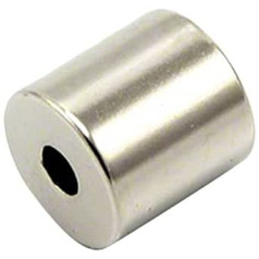 Magnet Expert 20 mm OD x 6 mm ID x 20 mm biezs, diametriski magnetizēts N42 neodīma magnēts (iepakojumā 40)