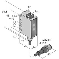 3028719 - QM26VPLPQ5,Opto Sensor Reflexionslichtschranke m. Poliarizacijos filtras