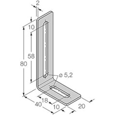 6901048 - M4-Q25L, Montagehalterung für induktive Linearwegsensoren Li-Q25L