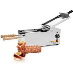 Kommerzieller Kamin-Kuchen-Maker, 1600 W elektrische Toastermaschine mit 2 Stück Walze, Kamin-Brötchen-Grill-Maker für Restaurant, Zuhause, Küche, Snackbar