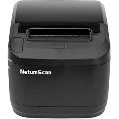 NetumScan 80 mm termiskais čeku printeris, USB POS printeris ar automātisko naudas atvilktni, seriālā USB Ethernet saskarne, atbalsta Windows/Mac/Linux, restorāna virtuves printeris ESC/POS