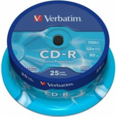 Verbatim Matricas CD-R 700MB 1x-52x Extra Protection, 25 Pack Spindle