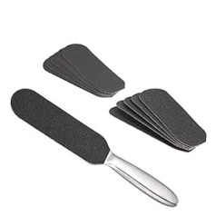Anself Stainless Steel Foot Rasp Installation Kit Double Side Foot File + 10 Pieces Sandpaper