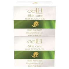 Cell-1 Skin Care Snail Extract Gel Helix Aspersa Regenerativ Gel cell-1 2, 2 x 50 ml gelio rinkinys, originali aukščiausios kokybės odos priežiūra su sraigių ekstraktu, turtinga priežiūra visų tipų odai, veiksminga nuo raukšlių, spuogų, dėmi