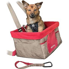Kurgo autosēdeklītis maziem suņiem vai kaķiem Iekļauts drošības josta, priekšējais un aizmugurējais suņa autosēdeklis, ceļojumu pārvadāšanas autosēdeklītis mājdzīvniekiem, palīdz ar automašīnu slimībām suņiem, sarkans/gaiši brūns