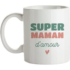 CADEAUX.COM - Tasse Super Maman – Tasse Mama – Geschenk Mama – Geschenkidee zum Muttertag