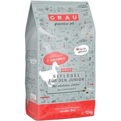 GRAU The Original Dry Dog Food - Junior - Poultry, 1 шт. в упаковке (1 х 12 кг), без глютена, для вашей собаки с 4 месяцев жизни