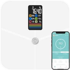 Fitleap Scales with Body Fat & Muscle Analysis up to 180 kg, with Large Display & App, Personal Scales and Body Fat Scale, Also Suitable for Large Feet