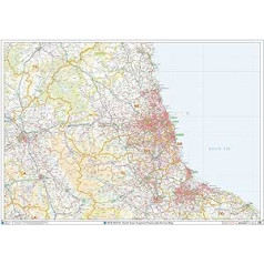 Postleitzahl Sektorkarte – (S16) – Nordosten England – Wandkarte, kunststoffbeschichtet