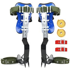 Adjustable Tree Climbing Spikes, 1 Set Tree Climbing Equipment Stainless Steel Tree Climbing Spikes Set with Adjustable Safety Belt for Construction Work