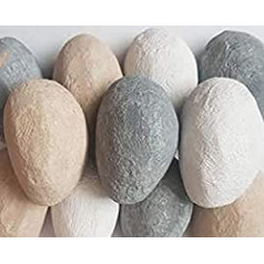 20 Mixed Gas Pebbles in White, Grey and Beige Suitable for Gas/LPG/Living Flame Fires in Coals 4 You Packaging