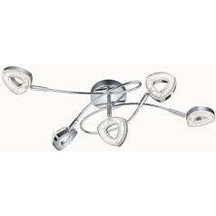 Reality Leuchten Tours A+ R62135106 griestu lampa, metāls, 4,5 W, iebūvēts, hroms, 20,0 x 54,0 x 17,0 cm