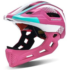 EASTINEAR Bicycle Helmet Children Boys Girls Full Face Helmet Children 3-8 Years Bicycle Helmet Children with Light for Multisport BMX Skateboard Scooter