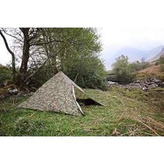 DD Hammocks - DD Pyramid Tent - MC: Waterproof Camouflage Tent for 1/2 Person for Hiking, Backpacking and Stealth Camping Adventure