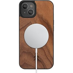 Woodcessories - Чехол-бампер с магнитом для iPhone 13, совместимый с MagSafe, чехол для мобильного телефона с магнитом из дерева, ореха
