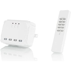 Trust Smart Home 433 MHz tālvadības pults AYCT-102 + Smart Home 433 MHz radio 3-in-1 iebūvēts slēdzis Kopējā jauda ACM-3500-3 (3500 W)