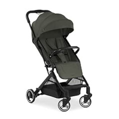 Hauck Travel N Care Pushchair up to 25 kg, Lightweight, Compact, Folds One Hand, Full Reclining Seat, Smooth Wheels, Suspension, UPF 50+ (Dark Olive)