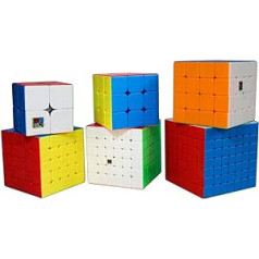 „Gobus MoYu MoFangJiaoShi Speed Cube“ 2x2 3x3 4x4 5x5 6x6 7x7 „Magic Cube“ dėlionių kubelių rinkinys, 6 dėlionių kubelių rinkinio dovanų rinkinys (be lipdukų)