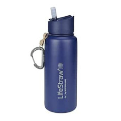 LifeStraw Unisex Adult Go Stainless Steel (Blue), Blue, 710 ml