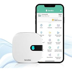 Sensibo Air Wireless Smart Control gaisa kondicionētājiem Vienkārša DIY uzstādīšanas komforts, pateicoties energoefektīvai termostata vadības programmai. Savietojams ar Google, Alexa, Siri un Apple HomeKit