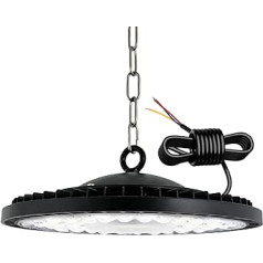 toobettp 300 W LED UFO Industrial Lamp, 10000 LM LED iekštelpu prožektors IP65 Waterproof UFO Lamp 6500 K Cool White LED Workshop Lamp High Bay Light rūpnīcām, lidostai, iekšpagalmam, restorānam