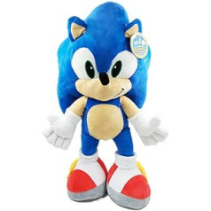 Sonic The Hedgehog XXL Sonic plīša rotaļlieta oriģināla, licencēta 80/100 cm + bezmaksas 1 x atslēgas kulons (100 cm)