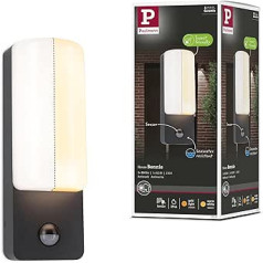 Paulmann Bonnie 94853 LED āra sienas gaismas kustības sensors, draudzīgs pret kukaiņiem un izturīgs pret jūras ūdeni IP44 93 x 77 mm 2200-3000 K 8,5 W 560 lm 230 V antracīts