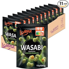 Lorenz Snack World Wasabi zemesrieksti, 11 gab. (11 x 100 g)