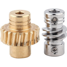 Worm Wheel, Industrial Robot 10:1 Worm Wheel Bronze Worm Gear & Metal Auger Set Industrial Robot Parts for DIY Projects