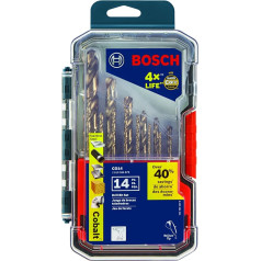 BOSCH CO14 14-teiliges Bohrer-Set aus Metall, Kobalt-Bohrer-Set