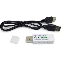 2 in 1 USB termometrs Hygrometrs PC sensors Hygrometrs Atbalsta HID režīmu un COM porta režīmu Temperatūras datu reģistrators PC sensors Atbalsta ārējo zondi (TEMPerX232)