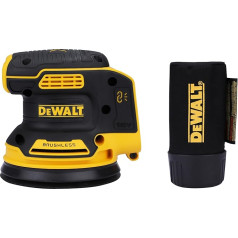 Dewalt DCW210N 18 V akumulatora slīpmašīna (smilšpapīra diametrs 125 mm, bezsuku motors, ātruma regulēšana, aizsardzība pret putekļiem transmisijā un slēdžos, akumulators un lādētājs nav iekļauti komplektā)