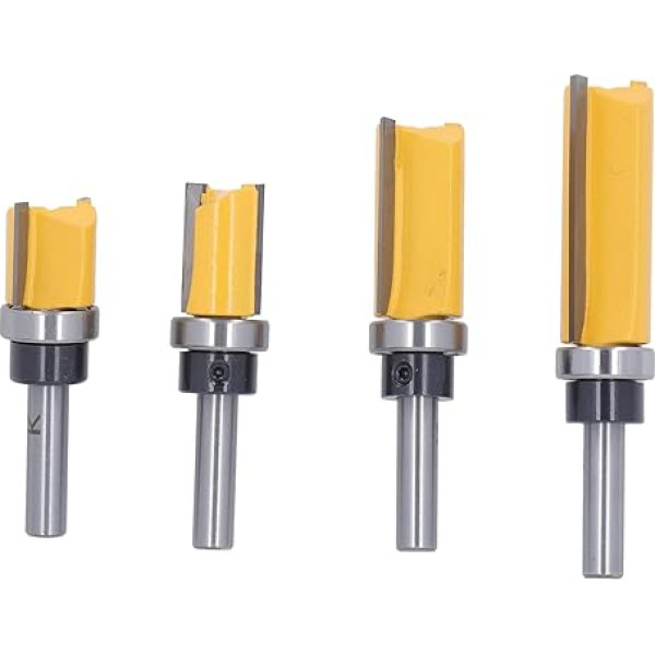 NDNCZDHC 4Pcs Flush Trim Trim Router Bit 8mm Runde Schaft Trimmen Schneid schneider Werkzeug für DIY Holz bearbeitung