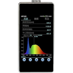 Tönungsmesser für Fenster Tragbares Spektrometer HP320/HP330, spektrālais spektrometrs ar izgaismojuma signālu, temperatūru, tragbarer Spektralanalysator 380-780 nm für Autofenstervorhänge(HP320)