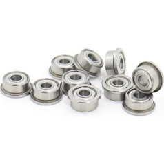 SUOFEILAIMU 10PC SF693ZZ Flansch Rillenkugellager 3x8x4mm zweifach gekapselt Edelstahl-Kugellager mit Flansch SF693Z SF693-2Z SF693 Z ZZ