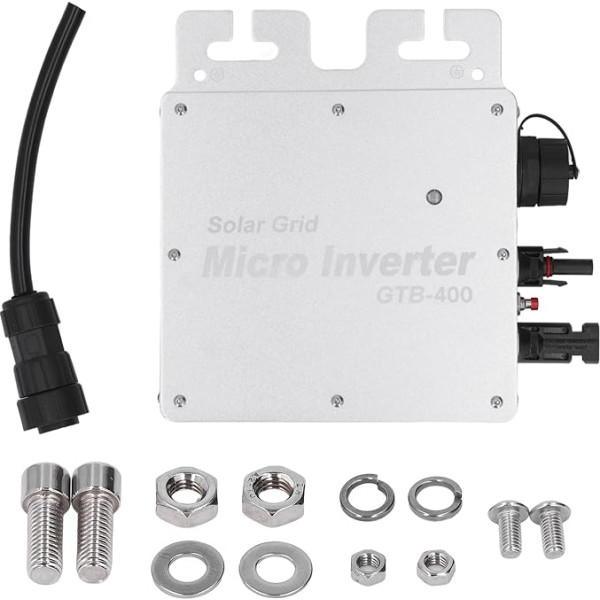 Oumefar Saules invertors 230 V Solar Grid Tie Micro Inverter WiFi Control Solar Inverter (sudraba krāsā)