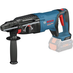 Bosch Professional GBH 18V-26 D akumulatora āmuru urbjmašīna (2,6 džoulu trieciena enerģija, SDS Plus, D-veida rokturis, LED gaisma, KickBack vadība, 3 režīmi, āmurs, bez akumulatora un lādētāja, komplektā)