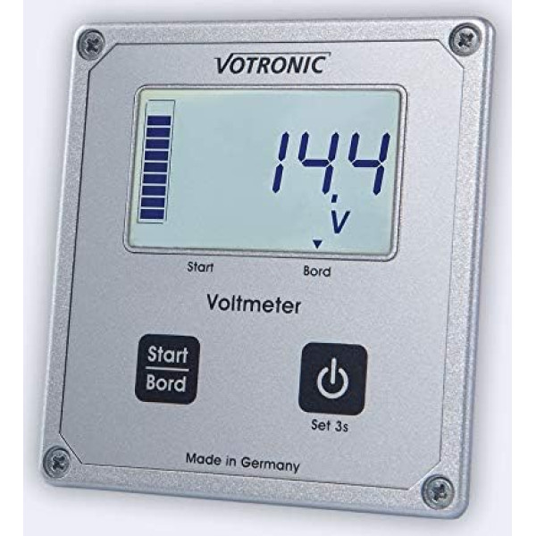 Votronic 1256 LCD voltmetrs S SR un MPP lādēšanas kontrolieriem