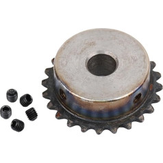 RLLHGH Kegelradgetriebe aus Karbonstahl, 04C, 25 Zähne, industrielles Kettenrad mit oberer Drahtbohrung 6 mm, 8 mm, 10 mm, 12 mm, 12,7 mm, 14 mm, 15 mm, 16 mm, 17 mm (10 mm), 1 Stück