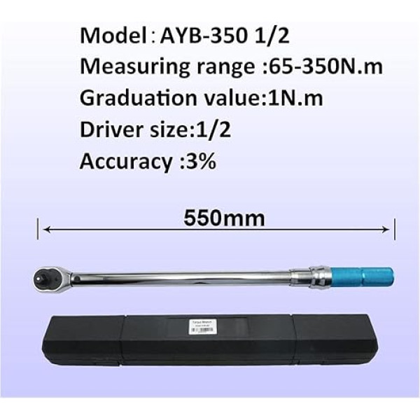Digitālā griezes momenta atslēga Regulējama uzgriežņu atslēga 1/2 collas Augstas precizitātes griezes momenta atslēga 3% precizitāte Velosipēdu rokas uzgriežņu atslēga Ratchet Wrench Tool ar ± 1% precizitāti LED indikatori