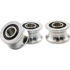 5PCS U22 8 * 22,5 * 14,5mm U Förmigen Runde Unten Track Nut Pulley Lager Gleitrollen Lager U Groove Kugellager