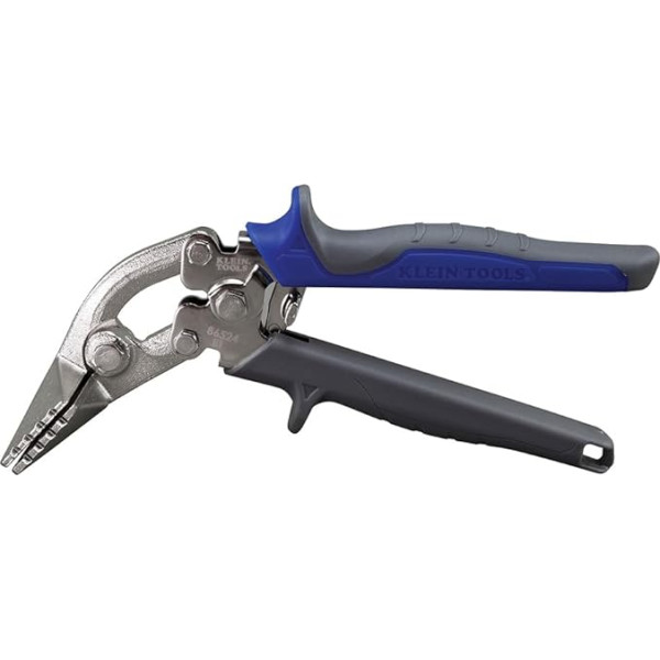 Klein Tools 86524 Handnäher, versetzter Metall-Näher mit 7,6 cm Backe, Biegungen 22 Gauge Stahl und 24 Gauge Edelstahl