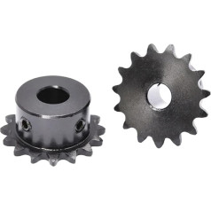 Kegelrad aus Karbonstahl, 1 Stück, 10T-19T 04C, Kettenradbohrung, 5 mm-15 mm, Industrie-Kettenrad, Motorkettenantrieb, Kettenrad, Zahnteilung 6,35 mm, 45# Stahl (Größe: 6 mm, Farbe: 18 Zähne)