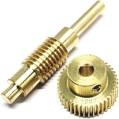 Spirālveida zobrats 0.3 modulis Worm Gear komplekts 25T 35T 45T 45T 55T 70T 80 zobu Spur gear 1: 20 1: 30 1: 30 1: 40 1: 40 1: 50 1: 60 Worm Gear Mitre Worm Worm (izmērs: Worm Shaft, krāsa: 100 zobi + 5 mm Worm Worm stieņa stienis )