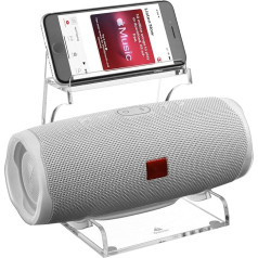 TXEsign akrila galda statīva skaļruņu turētājs JBL Charge 3/JBL Charge 4/JBL Charge 5/iPhone viedtālrunim, caurspīdīgs galda statīva turētājs JBL Bluetooth skaļrunim un viedtālrunim (caurspīdīgs)