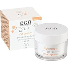 Eco Cosmetics CC krēms Q10 ar SPF 50, gaiši tonēts