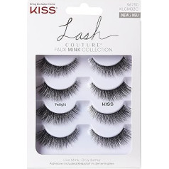 Kiss Lash Couture mākslīgo skropstu skropstu kolekcija ar līmi 96750-Twilight